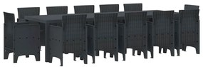 vidaXL Σέτ φαγητού για κήπο 13 pcs Ανθρακί Πλαστικό