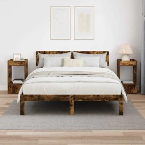 vidaXL End Table 2 pcs Καπνιστό Δρύς 30 x 30 x 56 εκ.