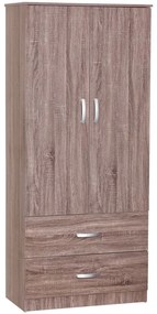 Ντουλάπα Δίφυλλη Zelia 79x42x180cm Walnut Δίφυλλη