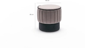 Pouffe Rose Puf - Grey Grey