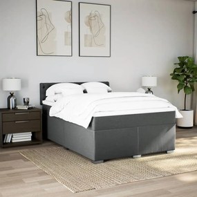 ΚΡΕΒΑΤΙ BOXSPRING ΜΕ ΣΤΡΩΜΑ ΣΚΟΥΡΟ ΓΚΡΙ 140X200 ΕΚ ΥΦΑΣΜΑΤΙΝΟ 3285919