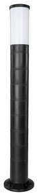 GARDENIO 203-0250 Μοντέρνο Επιδαπέδιο Φωτιστικό Κολωνάκι Κήπου Μονόφωτο 1 x E27 IP44 Μαύρο Πλαστικό Σώμα-Μ15 x Π15 Globostar 203-0250