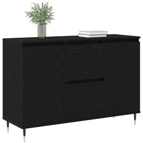 vidaXL Πλαϊνό γραφείο Μαύρη δρυς 101.5 x 35 x 70 εκ Επεξεργασμένο ξύλο