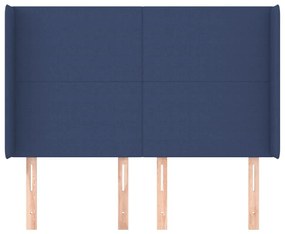 Κεφαλάρι με Πτερύγια Μπλε 147x16x118/128 εκ. Υφασμάτινο - Μπλε