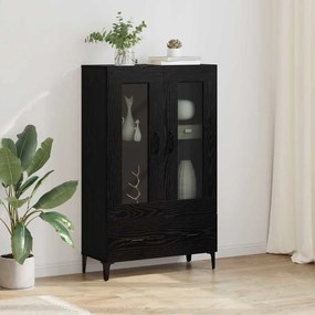 vidaXL Highboard Μαύρη Οξυά 70 x 31 x 115 εκ