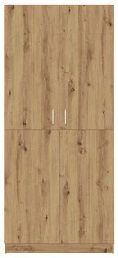 vidaXL Ντουλάπα Τεχνίτης Δρυς 80x52x180 εκ Επεξεργασμένο Ξύλο