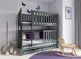 EMILKA 90x190 graphite bunk bed Lano Furniture