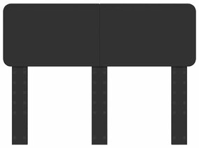 vidaXL Κεφαλάρι με κεφαλάρι Μαύρη Οξυά 135 cm Επεξεργασμένο ξύλο