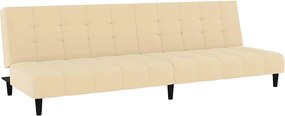 vidaXL Καναπές Κρεβάτι Διθέσιος Κρεμ Βελούδινος