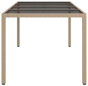 vidaXL Τραπέζι Κήπου για Φαγητό Μπεζ 190 x 90 x 75 cm Πολυ ράταν