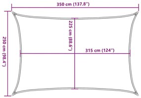 Πανί Σκίασης Πορτοκαλί 2,5 x 3,5 μ. 160 γρ./μ² από HDPE - Πορτοκαλί