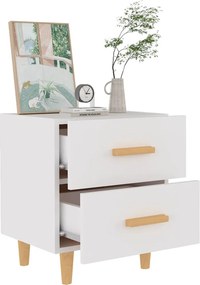 vidaXL Κομοδίνα 2 τεμ. Λευκά 40 x 35 x 47,5 εκ.