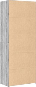 vidaXL Ντουλάπι Γκρι Sonoma 70x42,5x185 εκ. από Επεξεργασμένο Ξύλο