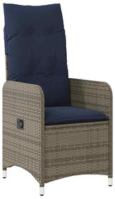 vidaXL Σέτ φαγητού για κήπο με μαξιλάρι 5 pcs Μαύρο Πολυ ράταν