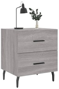 vidaXL Κομοδίνα 2 τεμ. Γκρι Sonoma 40 x 35 x 47,5 εκ. Επεξεργ. Ξύλο