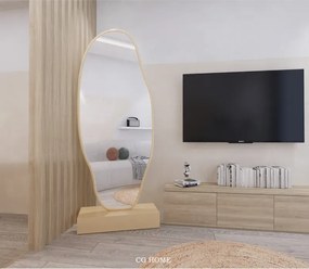 Stewehome Ασύμμετρος καθρέφτης δαπέδου με MDF πλαίσιο για μοντέρνα αισθητική