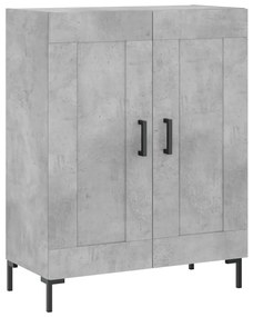 vidaXL Ντουλάπι Γκρι Σκυροδέματος 69,5x34x180 εκ. Επεξεργασμένο Ξύλο