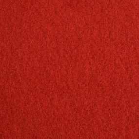 vidaXL Χαλί Μονόχρωμο Κόκκινο 1 x 24 m Ύφασμα
