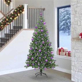 vidaXL Χριστουγεννιάτικο Δέντρο με 300 LED με βάση Πράσινο 240 cm PVC