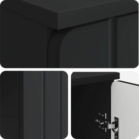 vidaXL Γραφείο με ράφι Μαύρο 142,5 x 50 x 75 εκ. Επεξεργασμένο Ξύλο