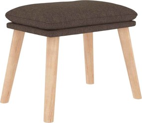 vidaXL Πολυθρόνα Relax Taupe Υφασμάτινη με Σκαμπό