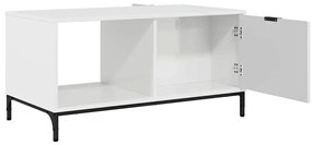 vidaXL Τραπεζάκι σαλονιού Γυαλιστερό λευκό 90 x 49 x 46 εκ.
