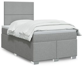 ΚΡΕΒΑΤΙ BOXSPRING ΜΕ ΣΤΡΩΜΑ ΑΝΟΙΧΤΟ ΓΚΡΙ 120X200 ΕΚ. ΥΦΑΣΜΑΤΙΝΟ 3290448