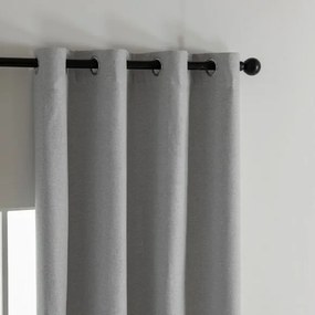 Beauty Home Κουρτίνα Full Blackout σκίασης με 8 κρίκους Elite Art 8392 Light Grey-Νο3 140x270 Ασημί