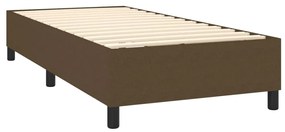 ΚΡΕΒΑΤΙ BOXSPRING ΜΕ ΣΤΡΩΜΑ &amp; LED ΣΚ.ΚΑΦΕ 90X190 ΕΚ. ΥΦΑΣΜΑΤΙΝΟ 3138520