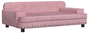 Κρεβάτι Σκύλου Ροζ 90 x 53 x 30 εκ. Βελούδινο - Ροζ