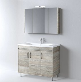 Martin Savina 100 Natural Oak - Πάγκος με Νιπτήρα &amp; Καθρέπτη