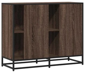 Sideboard καφέ δρυς 92x35x76 cm Ξύλινο μηχανουργικό ξύλο - Καφέ