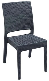 SIESTA FLORIDA DARK GREY ΚΑΡΕΚΛΑ ΠΟΛ/ΝΙΟΥ 45X52X87εκ.53.0056