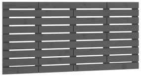 vidaXL Κεφαλάρι Τοίχου Γκρι 156x3x63 εκ. από Μασίφ Ξύλο Πεύκου