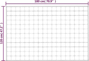 vidaXL Κουβέρτα Βαρύτητας Γκρι 120 x 180 εκ. 5 κ. Υφασμάτινη