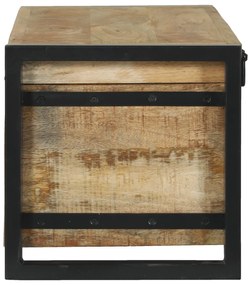 vidaXL Κουτιά αποθήκευσης 80x30x30εκ μασίφ ξύλο μάνγκο και μέταλλο