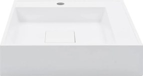 vidaXL Νιπτήρας Λευκός 50x50x12,3 εκ. Συνθετικός από Τεχνητό Μάρμαρο