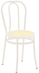 Καρέκλα Βιέννης 243-000027 40x47x85cm Beige-Ecru Rattan, Metal