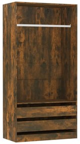 vidaXL Ντουλάπα Καπνιστή Δρυς 100x50x200 εκ. από Επεξεργασμένο Ξύλο
