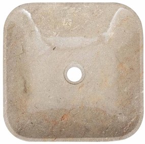 vidaXL Νιπτήρας Γκρι 40 x 40 x 10 εκ. Μαρμάρινος