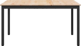 vidaXL Τραπεζαρία Φυσικό 150 x 90 x 75 cm Στερεά ξυλεία πεύκου