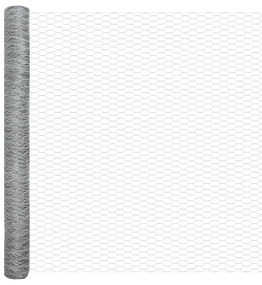 vidaXL Στύλος Περιφράξεων Ασημί 25 x 1,6 μ (36 χλστ πλέγμα) Ατσάλι