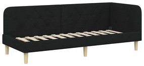vidaXL Κρεβάτι Γωνίας Μαύρο 80 x 200 cm ύφασμα