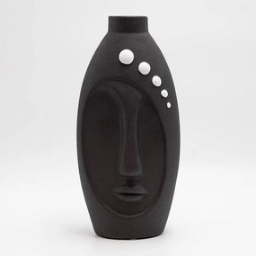 Βάζο Κεραμικό 819-00753 14,5x10,5x30,5cm Black-White Estheti Home Ceramic