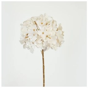 Λουλούδι Ορτανσία Χρυσό Κλαδί Λευκό 45cm 758-12104 Estheti-758-12104-Λευκό 758-12104