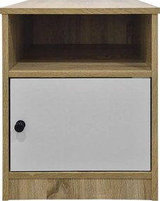 Κομοδίνο Lenea pakoworld sonoma-λευκό 40x40x50εκ