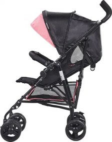 VEVOR Lightweight Stroller Compact Easy Fold Adjustable Backrest Black/Pink