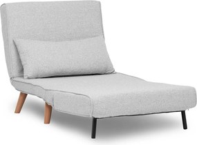 1-Seat Sofa-Bed Folde Single - Teddy Fabric - Grey Grey