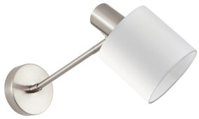 Φωτιστικό Τοίχου - Απλίκα SE21-NM-22-SH1 ADEPT WALL LAMP Nickel Matt Wall lamp White Shade+ - 77-8328 - 51W - 100W - 77-8328