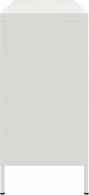 vidaXL Ντουλάπι Λευκό 100,5x39x79 εκ. από Χάλυβα